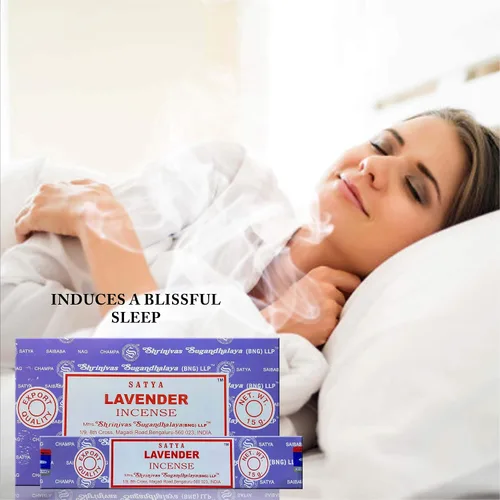 Vista 5 de Satya Nag Champa - Varitas de incienso de lavanda, 12