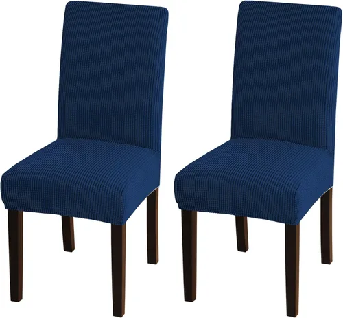 Vista 34 de Turquoize - Juego de 2 fundas elásticas para sillas de comedor, fundas lavables removibles para sillas de comedor, fundas de asiento para sillas