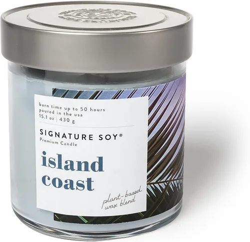 Vista 17 de Vela perfumada con tapa de Coastal Linen de Signature Soy Lino costero