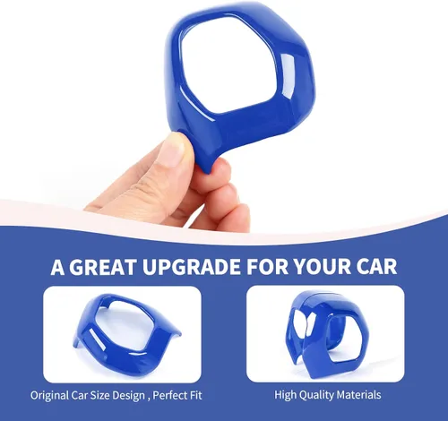Vista 6 de RAZPOY Cubierta de la perilla de la palanca de cambios compatible con accesorios interiores Ford Bronco 2021-2025, color azul