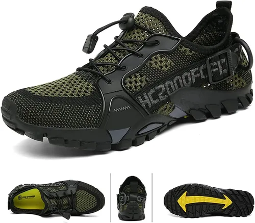 Vista 5 de Zapatos de agua para hombre y mujer, zapatos de senderismo al aire libre, secado rápido, zapatos acuáticos para playa, senderismo, senderismo