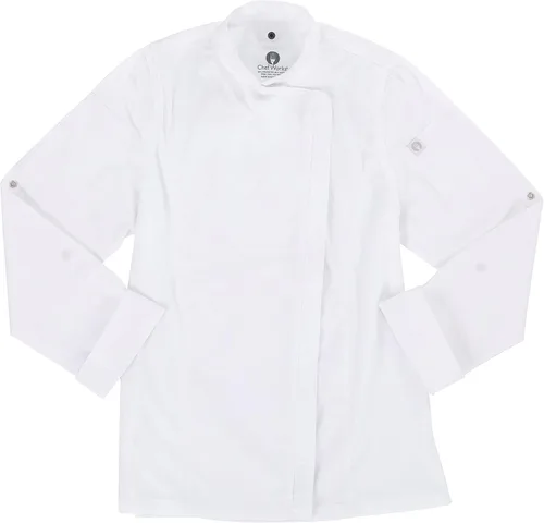 Vista 8 de Chef Works Abrigo de chef Hartford para mujer