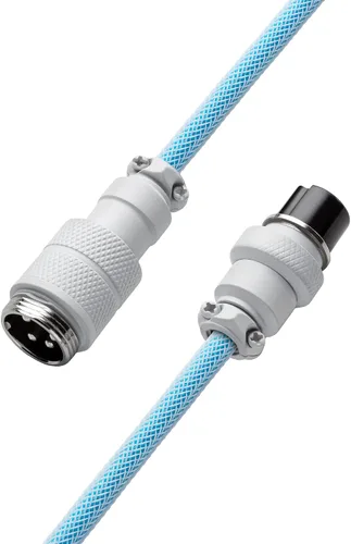 Vista 4 de CableMod Cable de teclado en espiral Pro (cheesecake de arándanos, USB A a USB tipo C, 150 cm)