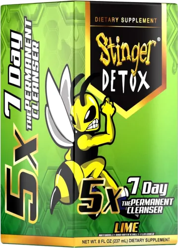 Vista 5 de Stinger Detox 5X 7-Día Fuerza Extra Permanente Bebida – Sabor Lima – 8 FL OZ