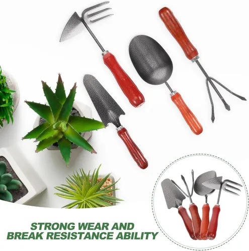 Vista 8 de TOYANDONA 1 juego de herramientas de jardinería de mano, pala de jardín y rastrillo para plantar deshierbe y trasplante y herramientas de jardinería