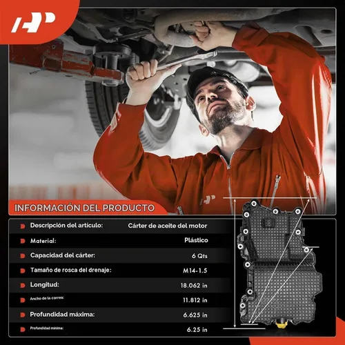 Vista 3 de A-Premium Cárter de aceite de motor con tapón de drenaje, junta, pernos, compatible con Ford F-150 F150 2015 2016 2017 2018 2.7L, sustituye a