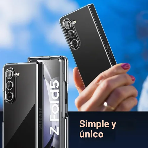 Vista 7 de Foluu Funda transparente para Samsung Galaxy Z Fold 5 con protector de pantalla frontal integrado, resistente a los arañazos, carcasa protectora
