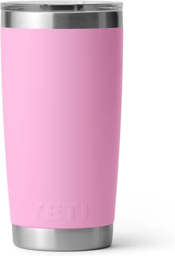 Vista 5 de YETI Rambler - Vaso de acero inoxidable con aislamiento al vacío de 20 onzas con tapa MagSlider Rosa (Power Pink)