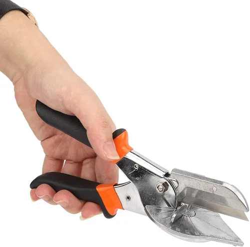 Vista 2 de Tijeras de inglete, mango antideslizante de 45 a 135 grados, herramienta de corte para madera suave, plástico, PVC, cortador de corte multiángulo