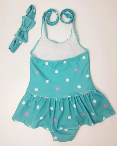 Vista 14 de Jastore - Traje de baño de una pieza para niñas bebés con diadema
