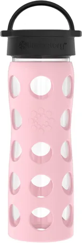 Vista 17 de Lifefactory Botella de agua de vidrio sin BPA de 12 onzas con tapa clásica y funda protectora de silicona, Marigold Caléndula