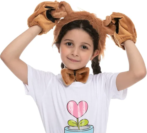 Vista 3 de Spooktacular Creations Halloween Lion Accessories Set with Headband Ears and Tail, Lion Dalmatian Monkey Animal Costume Set