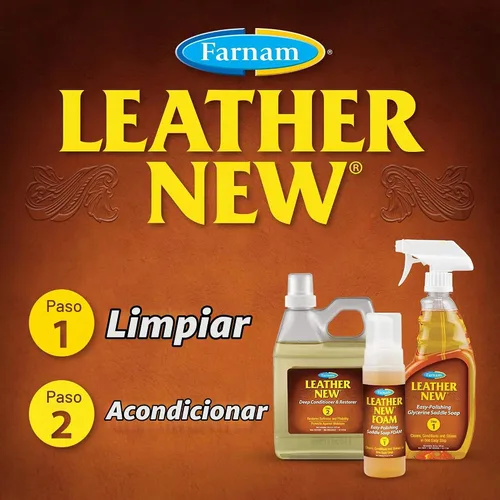 Vista 6 de Farnam Leather Nuevo limpiador de sillín y cuero de glicerina fácil de pulir, 16 onzas