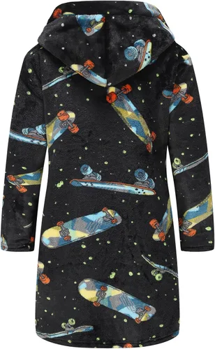 Vista 115 de E.W Apparel Bata de baño de forro polar con capucha para niños, bata suave y mullida para niños pequeños