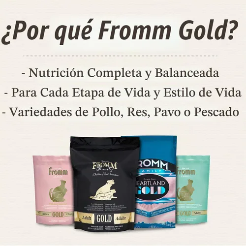 Vista 6 de Comida seca premium Fromm Gold para control de peso para perros - Alimento para perros de gestión de peso para razas medianas y pequeñas - Receta