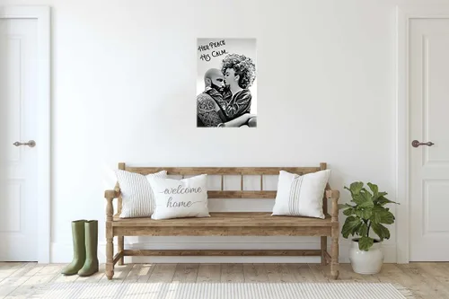 Vista 5 de SunRain Arts Arte afroamericano negro, arte gris moderno, decoración de pared afroamericana, arte de pared inspirador de hombre negro, arte de pared