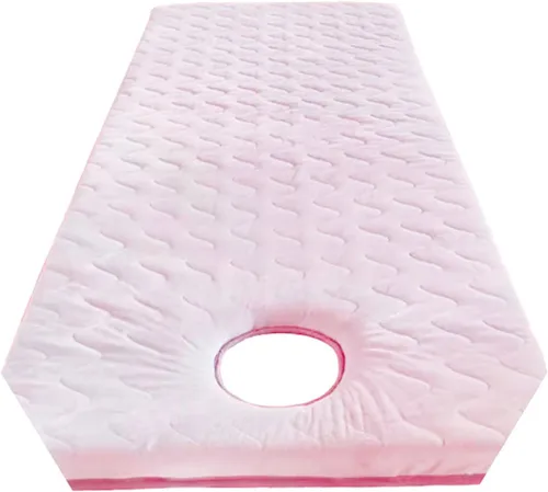 Vista 13 de Cojín de espuma viscoelástica para cama cuadrada, redonda, trapezoidal, para cama de spa, almohadilla de felpa para mesa de masaje, con orificio
