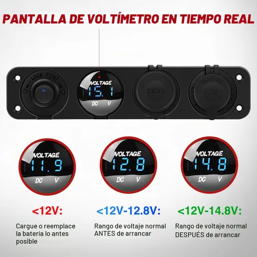 Vista 3 de Nilight - Panel de enchufe de carga 4 en 1, con interruptores basculantes de palanca de encendido y apagado, tipo C de PD y QC 3.0, salida de Tipo C