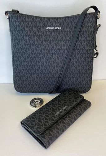 Vista 3 de Michael Kors Jet Set - Paquete de bandolera grande de viaje con gancho triple para cartera