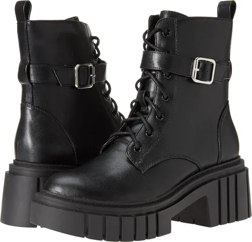 Vista 7 de The Drop Botas de combate con plataforma con cordones Koi para mujer