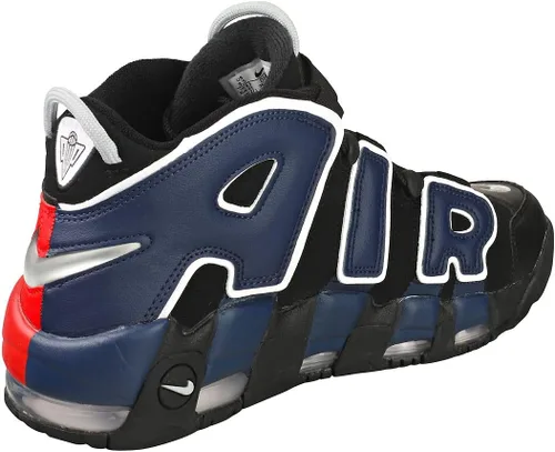 Vista 2 de Nike Air More Uptempo tenis de piel blancasnegras para hombre