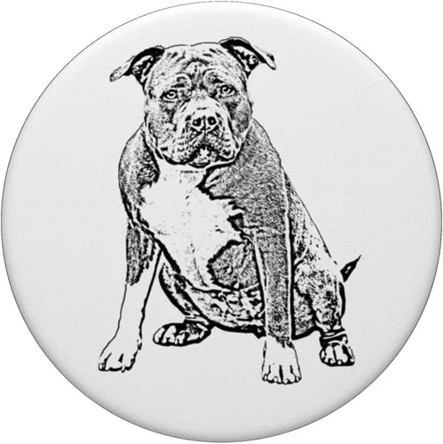 Vista 3 de American Bully Dad Dog Mom Bully XL Drawing PopSockets Standard PopGrip