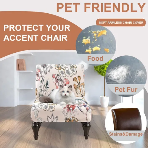 Vista 6 de Funda para Silla Sin Brazos Eco-Ancheng Desmontable Fundas para Sillas Decorativas Sin Brazos Lavables Funda para Silla Deslizante Sin Brazos Funda