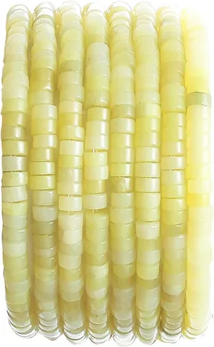 Vista 47 de Abalorios Espaciadores de Jade Natural Africano 4x2mm 38cm/str Redondos Planos Semipreciosos para Hacer Pulseras y Collares Jade africano