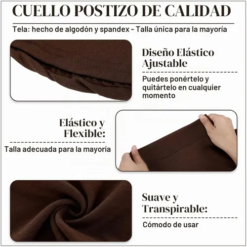 Vista 3 de SATINIOR Fake Turtleneck Dickey Collars Women Half Top Mock Collar Neck Wear in Sweater Hoodie High Neck Mock Collar Colores brillantes