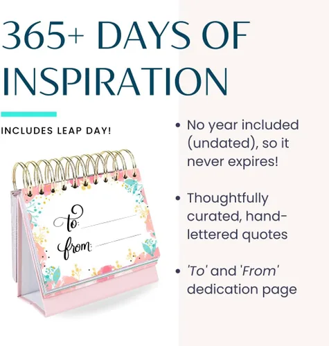 Vista 2 de Es hora de creer en ti mismo: 365 citas motivacionales diarias, caballete inspirador de escritorio, afirmaciones positivas, regalo para mujeres