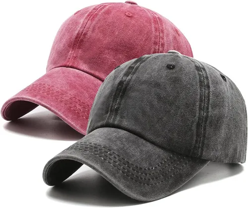 Vista 28 de PFFY 2 Packs Vintage Washed Distressed Baseball Cap Golf Dad Hat for Men Women