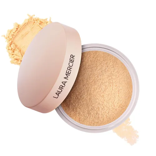 Vista 16 de Laura Mercier Polvo fijador translúcido suelto sin talco, ultra difuminado, desgaste hidratante de 16 horas, acabado natural, infusión de ácido