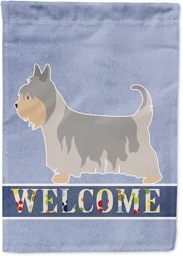 Vista 65 de Caroline's Treasures BB8334GF AIDI Bandera de jardín para perro de montaña del Atlas, bandera de buzón azul, bandera decorativa para patio exterior