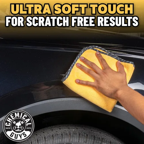 Vista 6 de Chemical Guys WAC_201_16 - Cera en crema líquida Butter Wet Wax para automóvil, 16 onzas, aroma de plátano MIC_506_03 de grado profesional, toallas