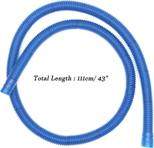 Vista 4 de XMHF Manguera de drenaje de aire acondicionado flexible Tubo de agua 43.7 in 3pcs Azul