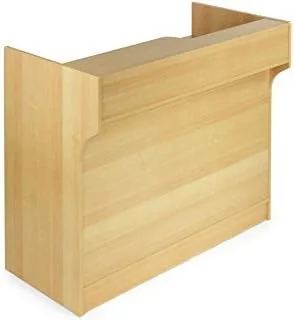 Vista 3 de Only Garment Racks Soporte de registro de melamina de arce independiente, con estantes ajustables, cajón extraíble y área de escritura de cheques