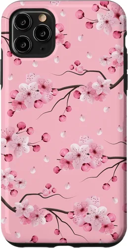 Vista 13 de Japanese Cherry Blossom Floral Flower Pattern Pastel Pink Case for iPhone 17