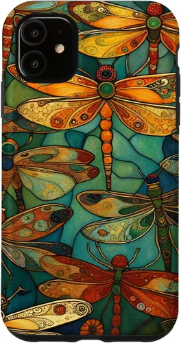Vista 8 de iPhone 16 Dragonfly Party III Pretty Dragonflies In A Garden Flying Case