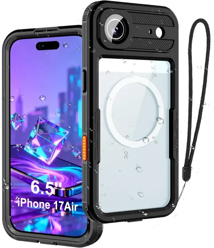 Vista 10 de Funda resistente al agua para iPhone 11 Pro Max, diseño delgado con protector de pantalla integrado, a prueba de golpes, 6.5 pulgadas (negro y gris)