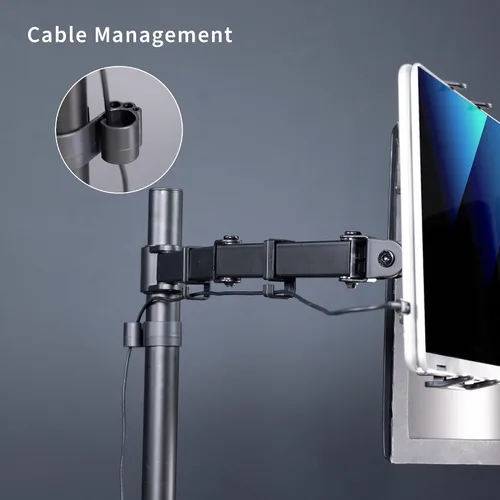 Vista 9 de VIVO Soporte universal de escritorio para tableta, adaptador de brazo único para portátiles 2 en 1, soporta monitores portátiles de hasta 15.6