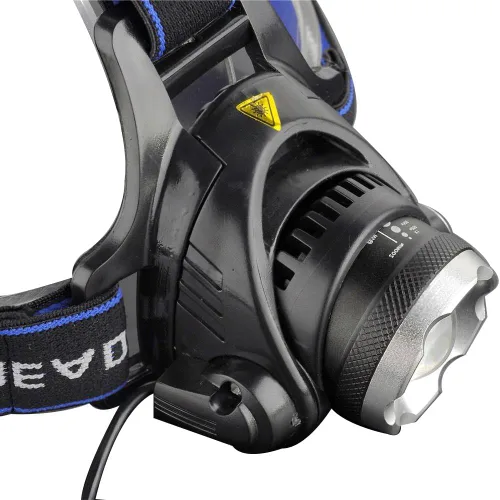 Vista 6 de Pocketman Linterna frontal LED, linterna impermeable con zoom, linterna LED súper brillante para camping, correr, senderismo, lectura, ciclismo