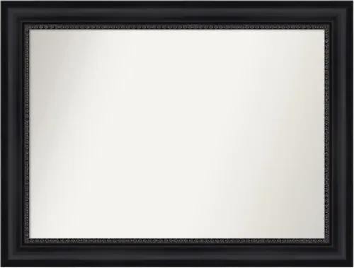 Vista 343 de Amanti Art Espejo personalizado, espejo de baño negro Astor, espejo de pared o espejo de tocador de baño sobre el fregadero (25 x 25 pulgadas)