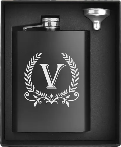 Vista 21 de ELEGANTPARK Petacas para Licor para Hombres con Iniciales Monogramadas Regalos para Hombres Cumpleaños Regalos Personalizados para Él Padrinos Papá