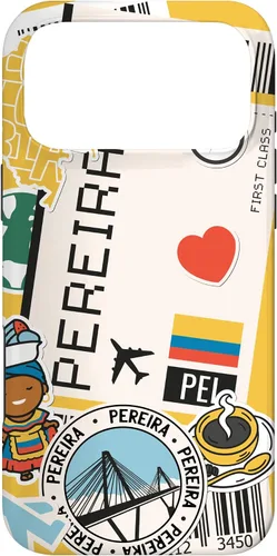 Vista 22 de Flight Boarding Pass Tag Label to Destination Pereira Case for iPhone 16