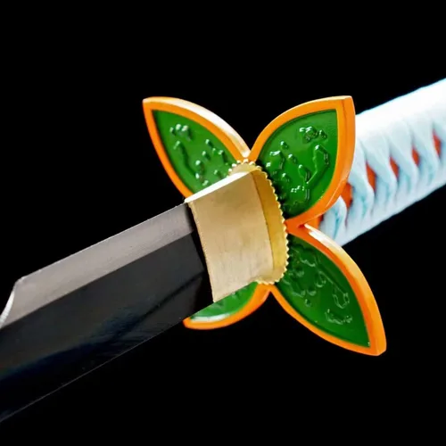 Vista 3 de Sword fort Sharp Katanas de espiga completa de acero de alto carbono, espada Demon Slayer de metal real, sobre 41 pulgadas, espada samurái de anime