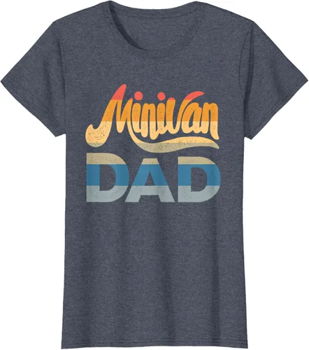 Vista 10 de Minivan Dad Mini Van Proud Father Funny Parent Camiseta con cita para papá, Negro