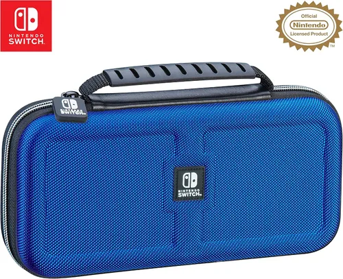 Vista 2 de Game Traveler Nintendo Switch Case - Switch OLED Case for Switch OLED, Switch and Switch Lite, Adjustable Viewing Stand & Bonus Game Cases, Deluxe