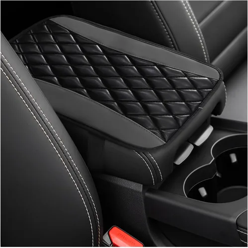 Vista 8 de Dickno Cojín para Consola Central de Automóvil, Funda Universal de Cuero Impermeable para Caja de Asiento de Reposabrazos, Cómodo Protector