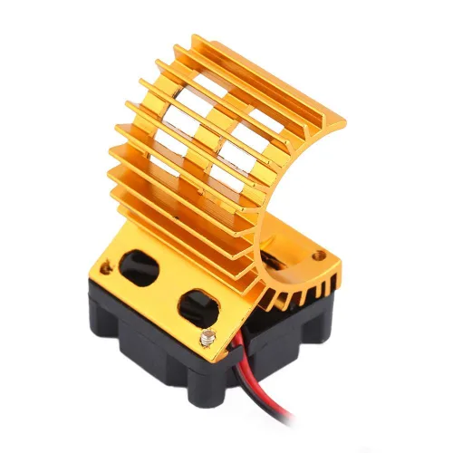 Vista 8 de Disipador de calor de motor RC, ventilador de refrigeración mejorado para autos RC eléctricos a escala 1/10, 380 390 motores, pieza de actualización