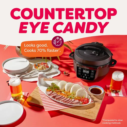 Vista 9 de Instant Pot 4QT RIO Mini Multicocina 7 en 1, Olla a Presión, Cocción Lenta, Saltear, Vapor, Arrocera, Yogur y Calentador, Negro, 4 Cuartos